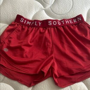 Simply Southern Vibrant Red Shorts